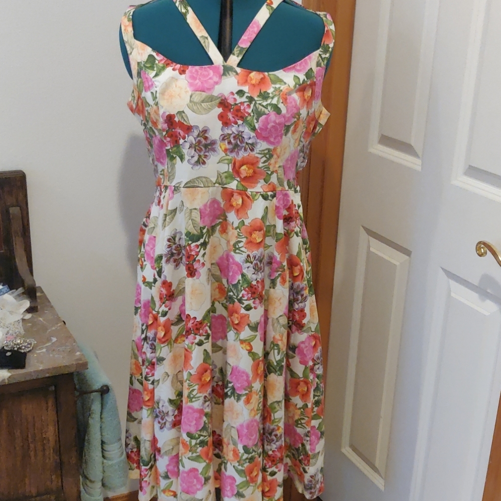 Hearts and roses vintage pinup dress